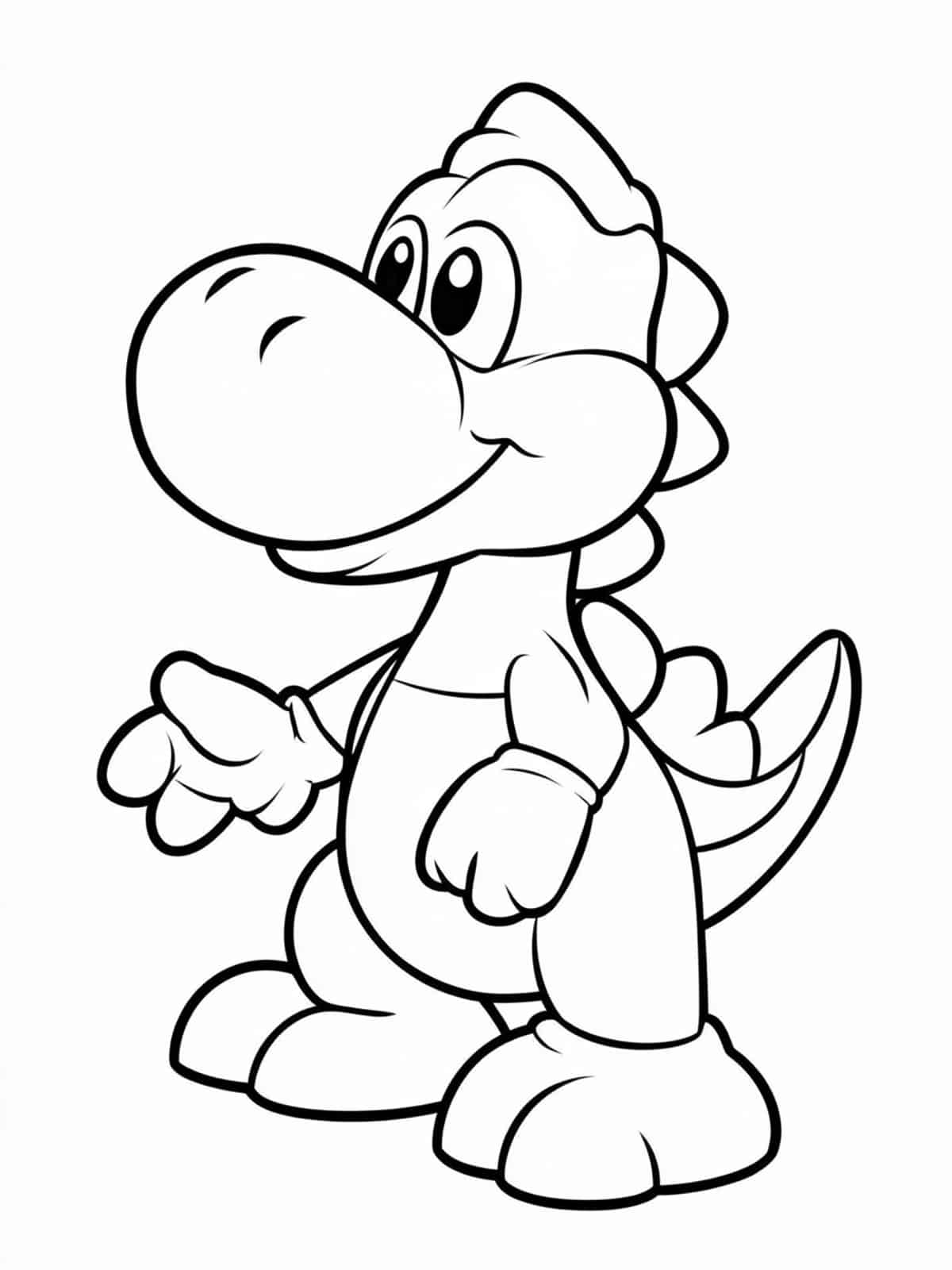 Yoshi In Mario Coloring Pages