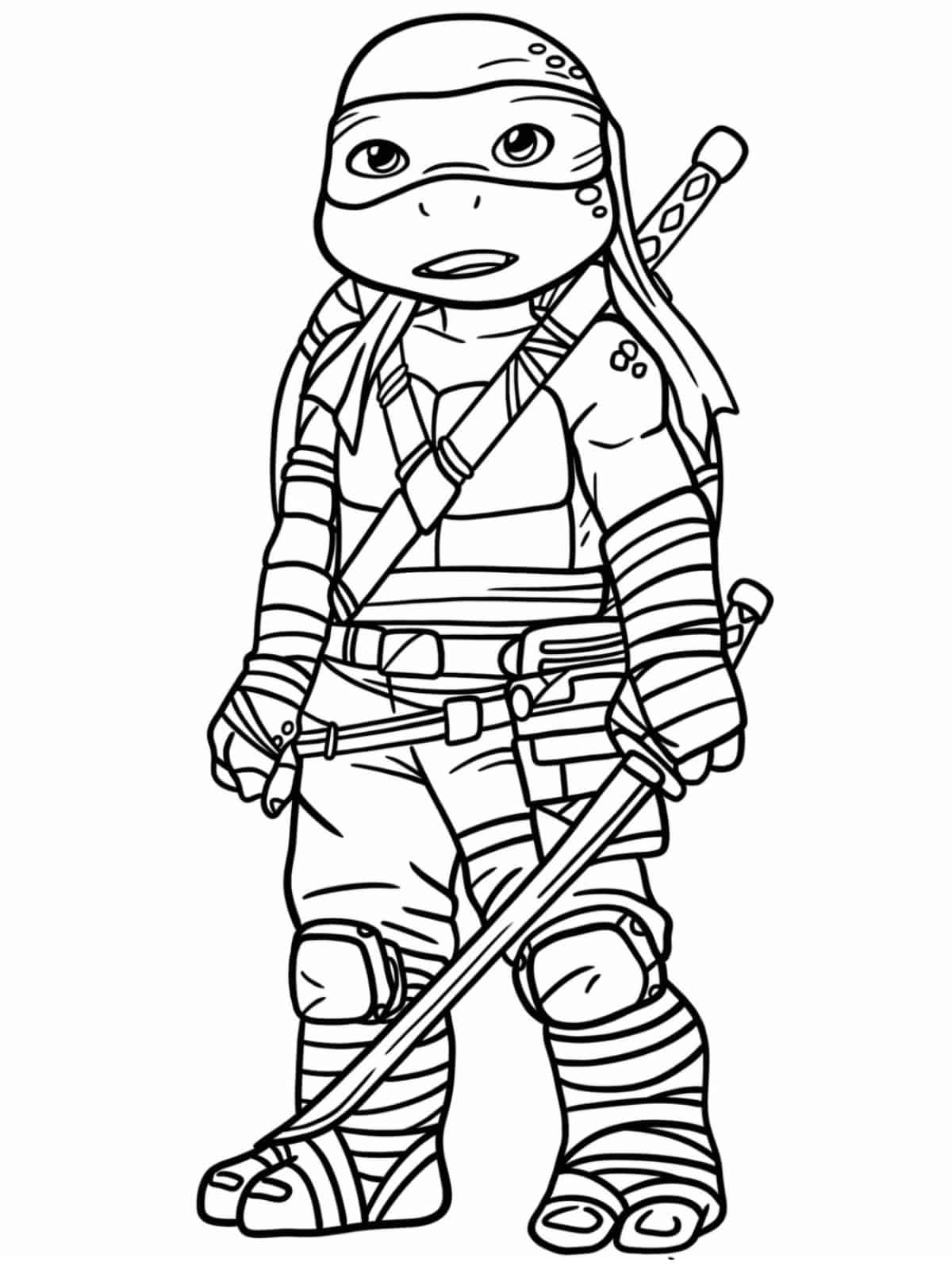 Young Leonardo Coloring Page