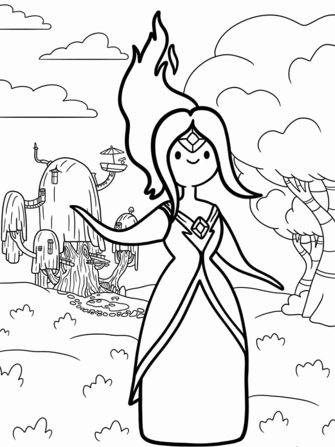Free PDF Adventure Time Coloring Pages 🎨🗺️ - Coloringpagesforkids.net