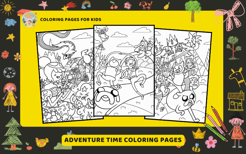 Adventure Time Coloring Pages Featured Image