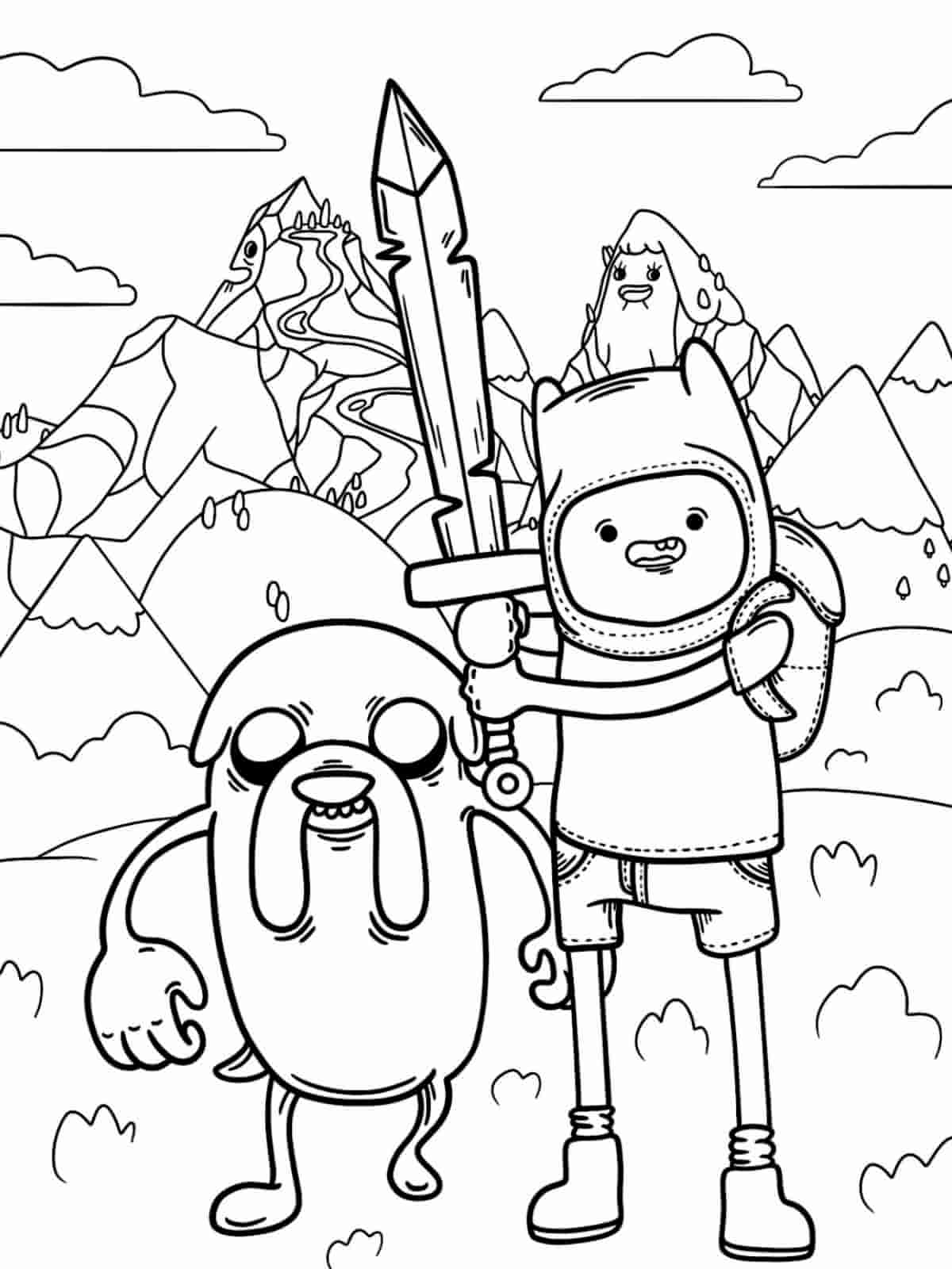 Adventure Time Friendship Coloring Pages