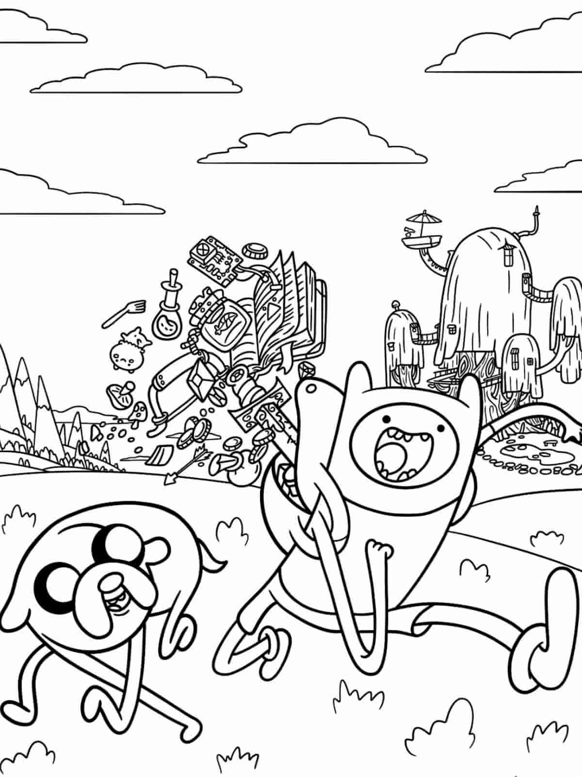 Adventure Time With Candy People Coloring Pages