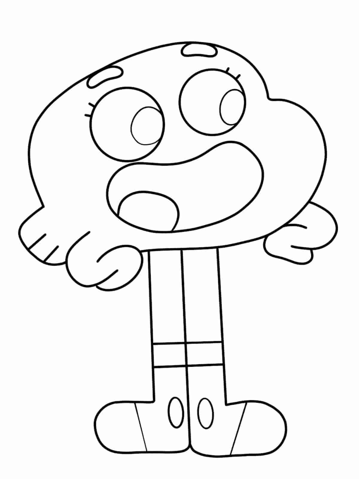 Amazing World Of Gumball Party Coloring Pages