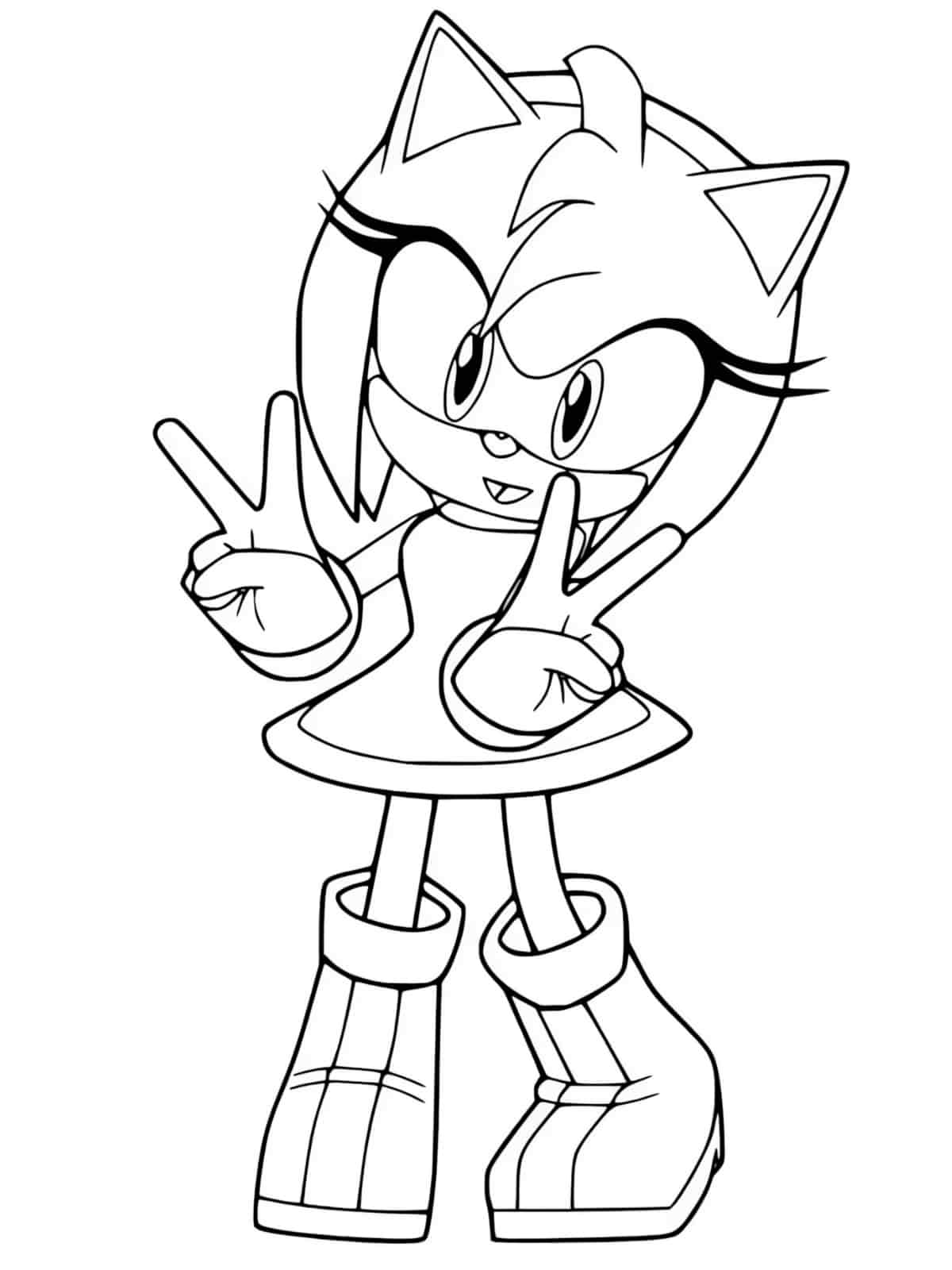 Amy Rose Coloring Pages