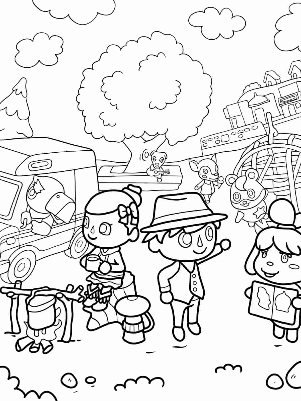 Animal Crossing Crafting Coloring Pages