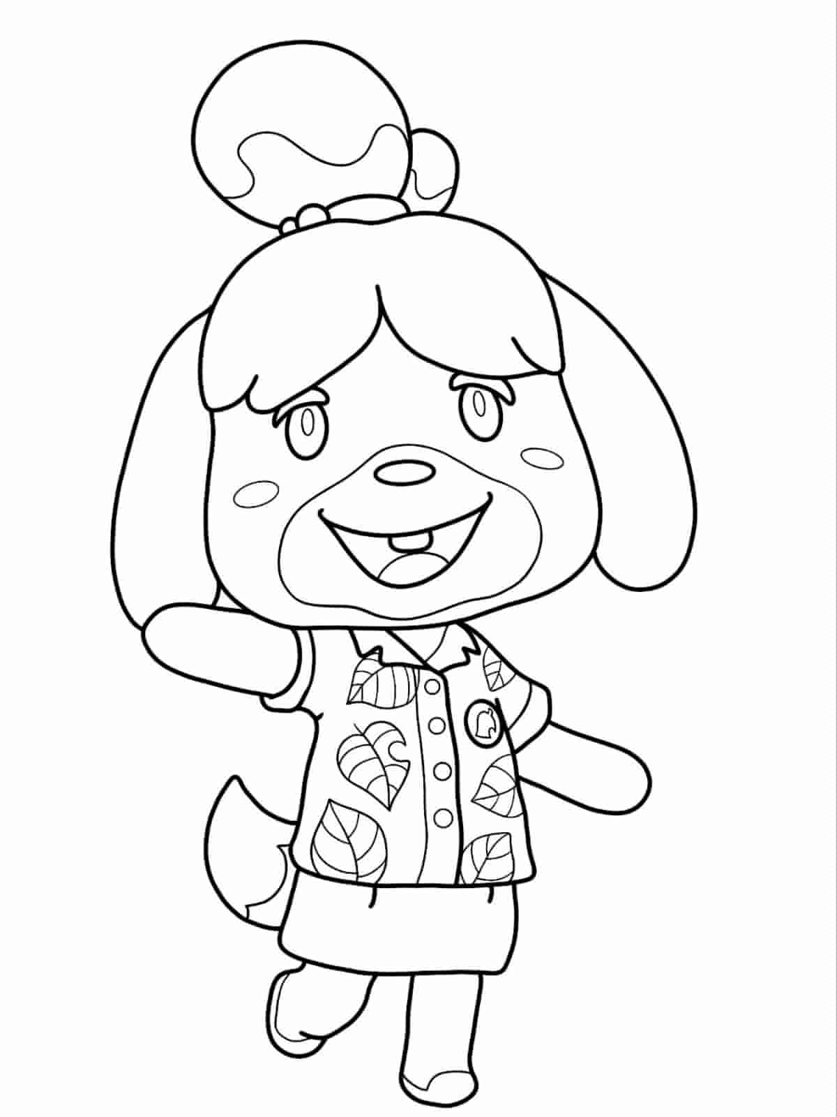 Animal Crossing In Winter Coloring Pages