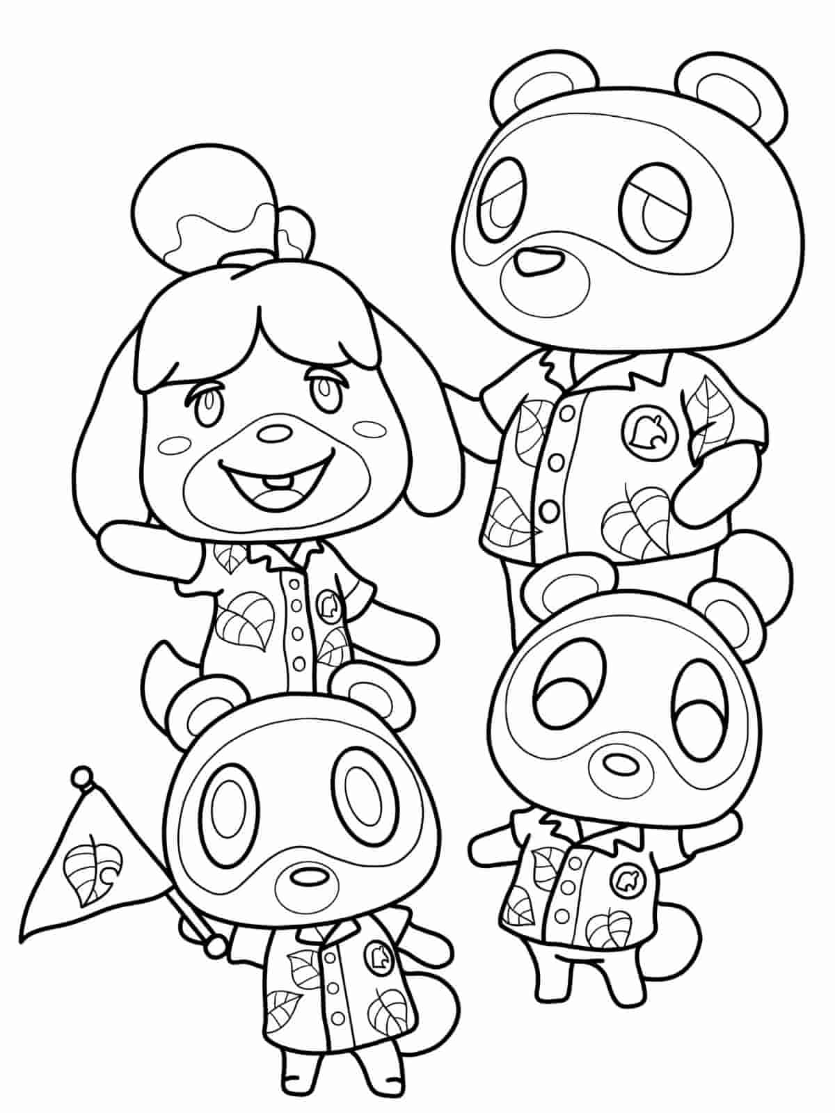 Animal Crossing Villagers Coloring Pages