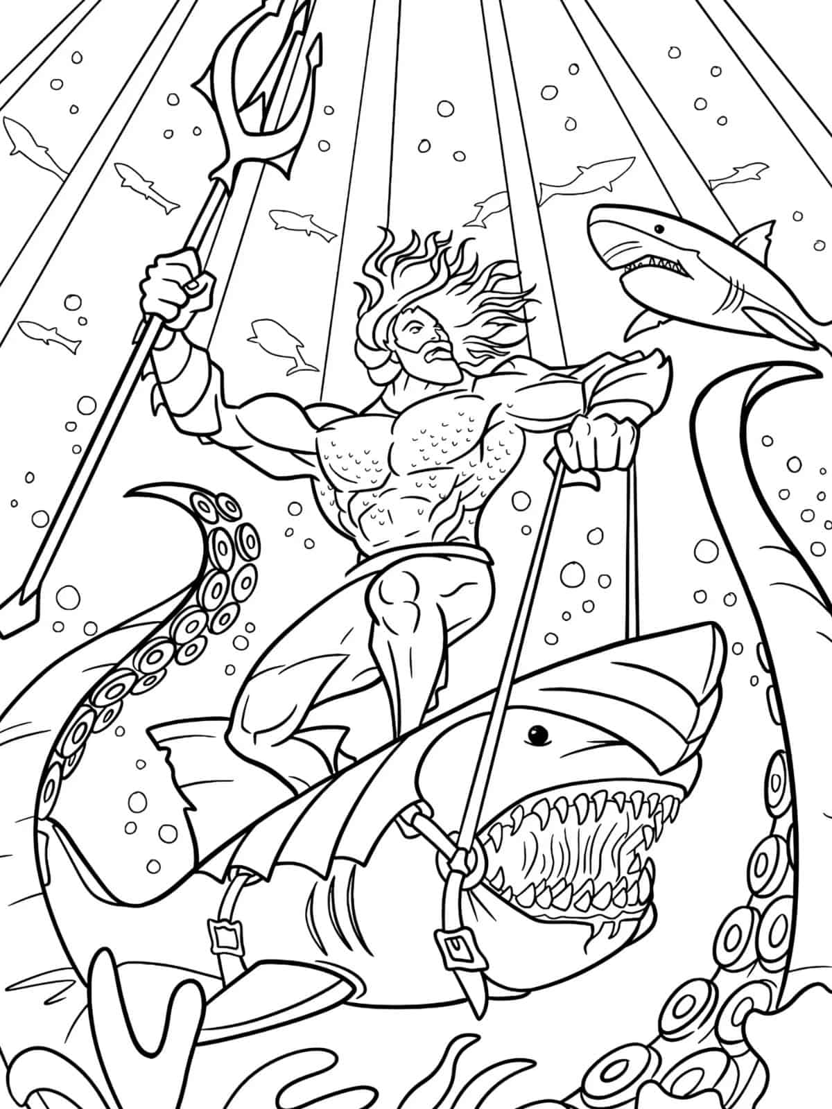 Aquaman Coloring Book Pages