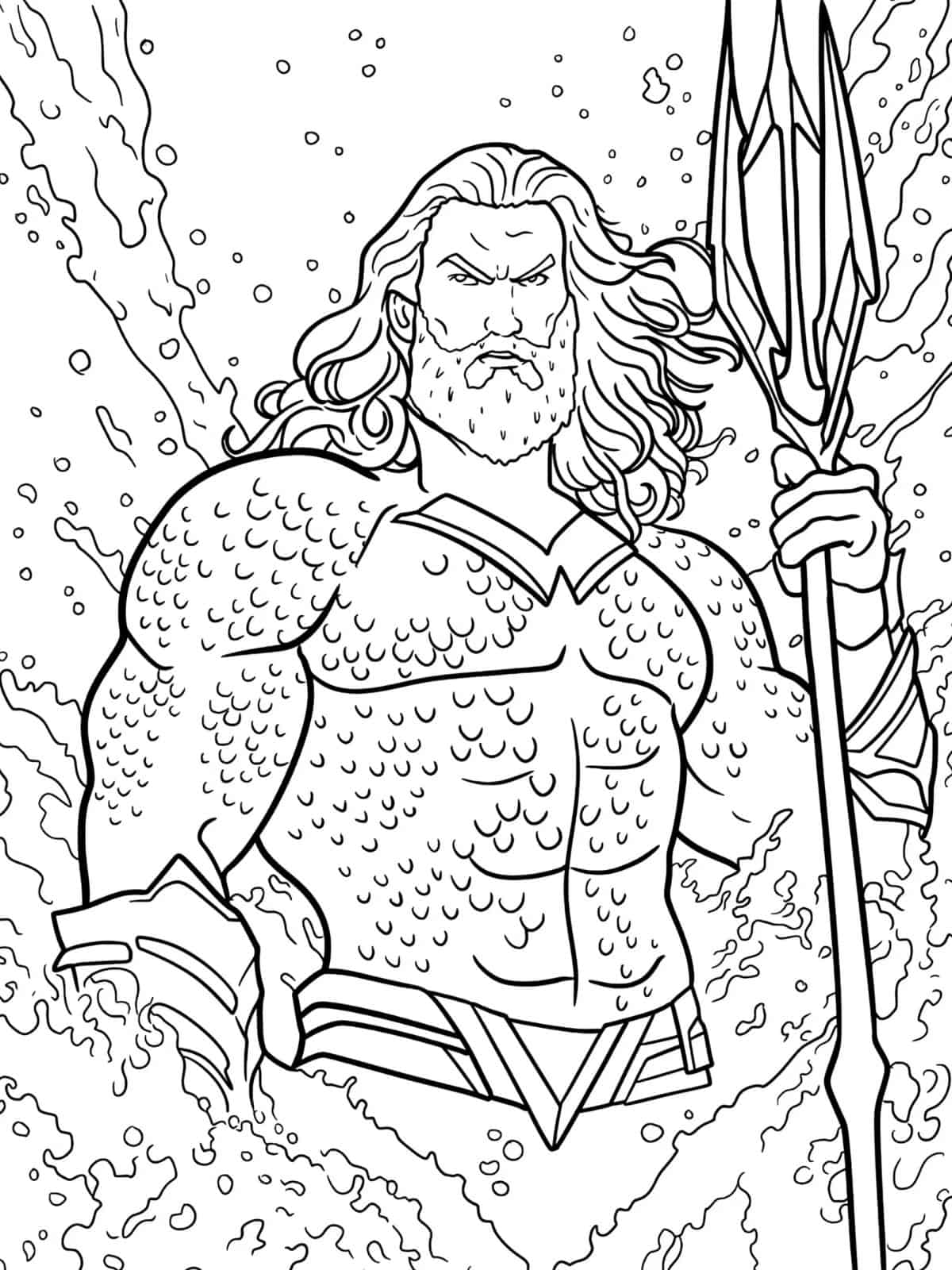 Aquaman Coloring Page For Kids