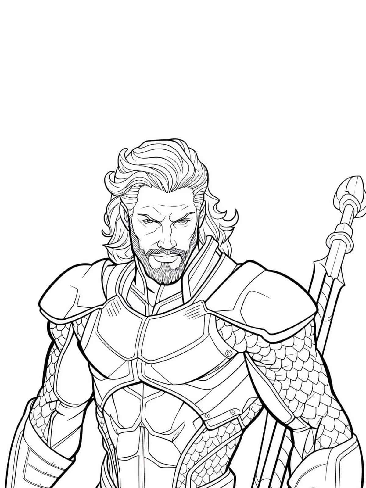 Aquaman Coloring Page For Preschoolers