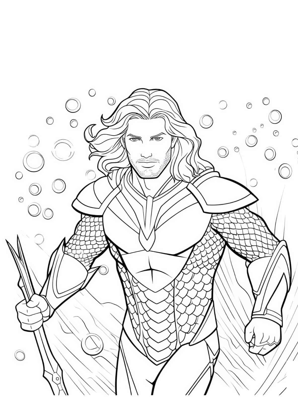 Aquaman Coloring Page For Toddlers