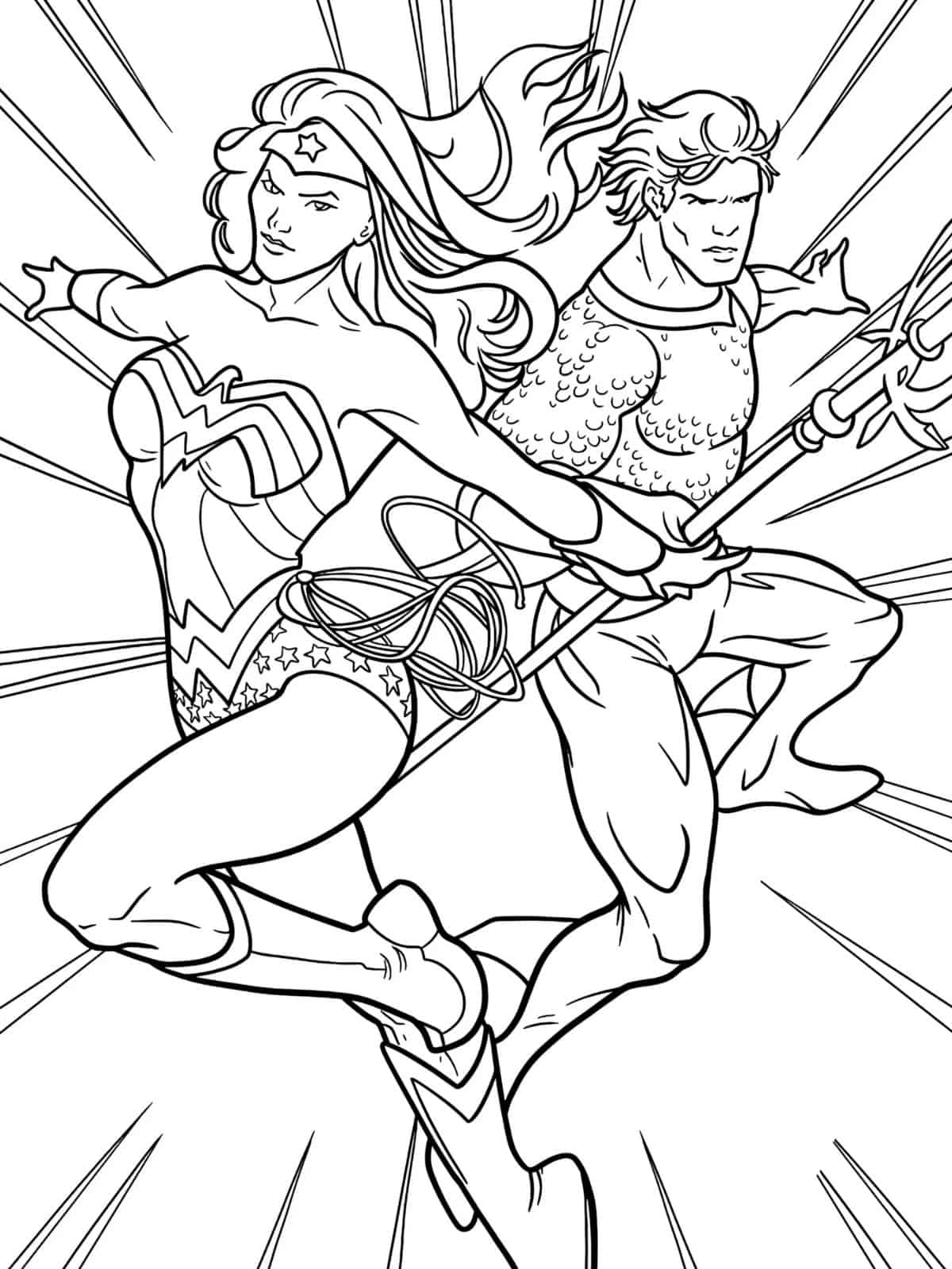 Aquaman Coloring Page Free