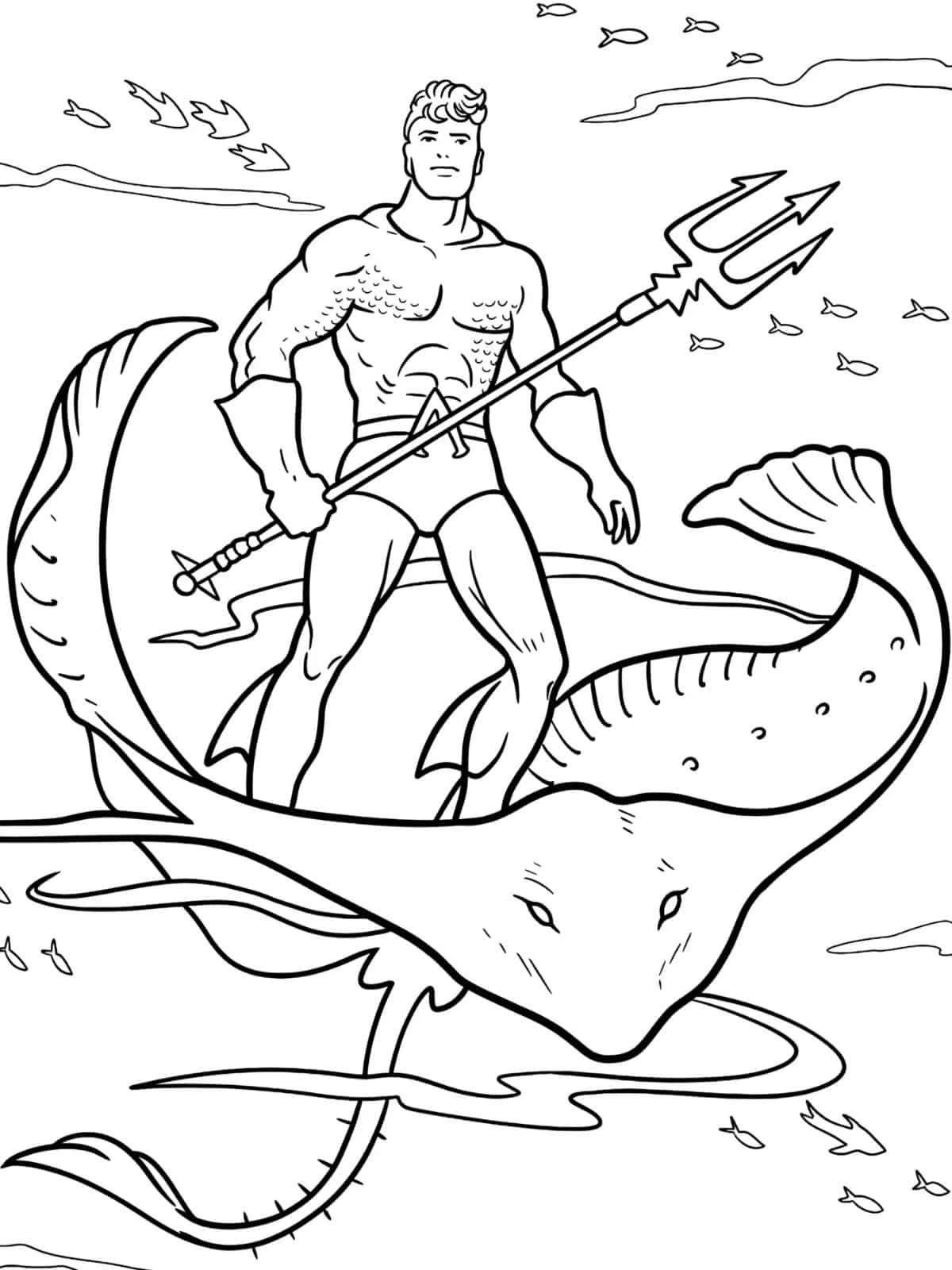 Aquaman Coloring Page Pdf