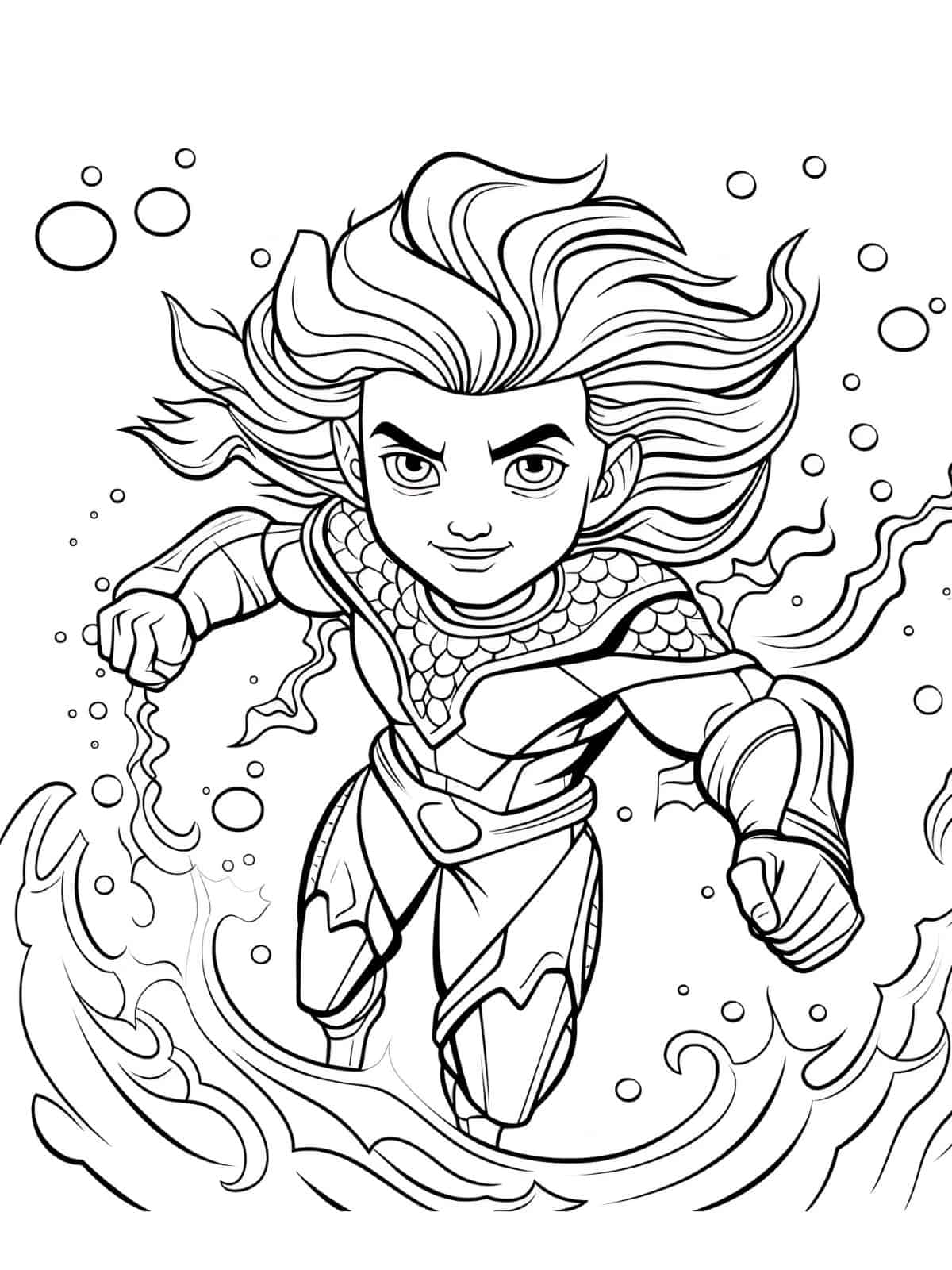 Aquaman In Atlantis Coloring Page