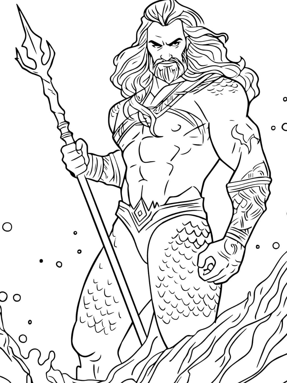 Aquaman With Black Manta Coloring Pages