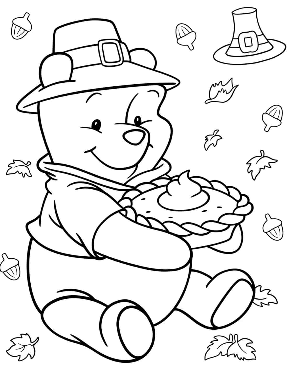 Autumn Themed Thanksgiving Coloring Pages For Families