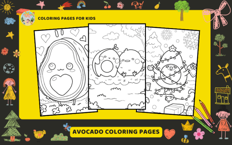 Avocado Coloring Pages Featured Image Min