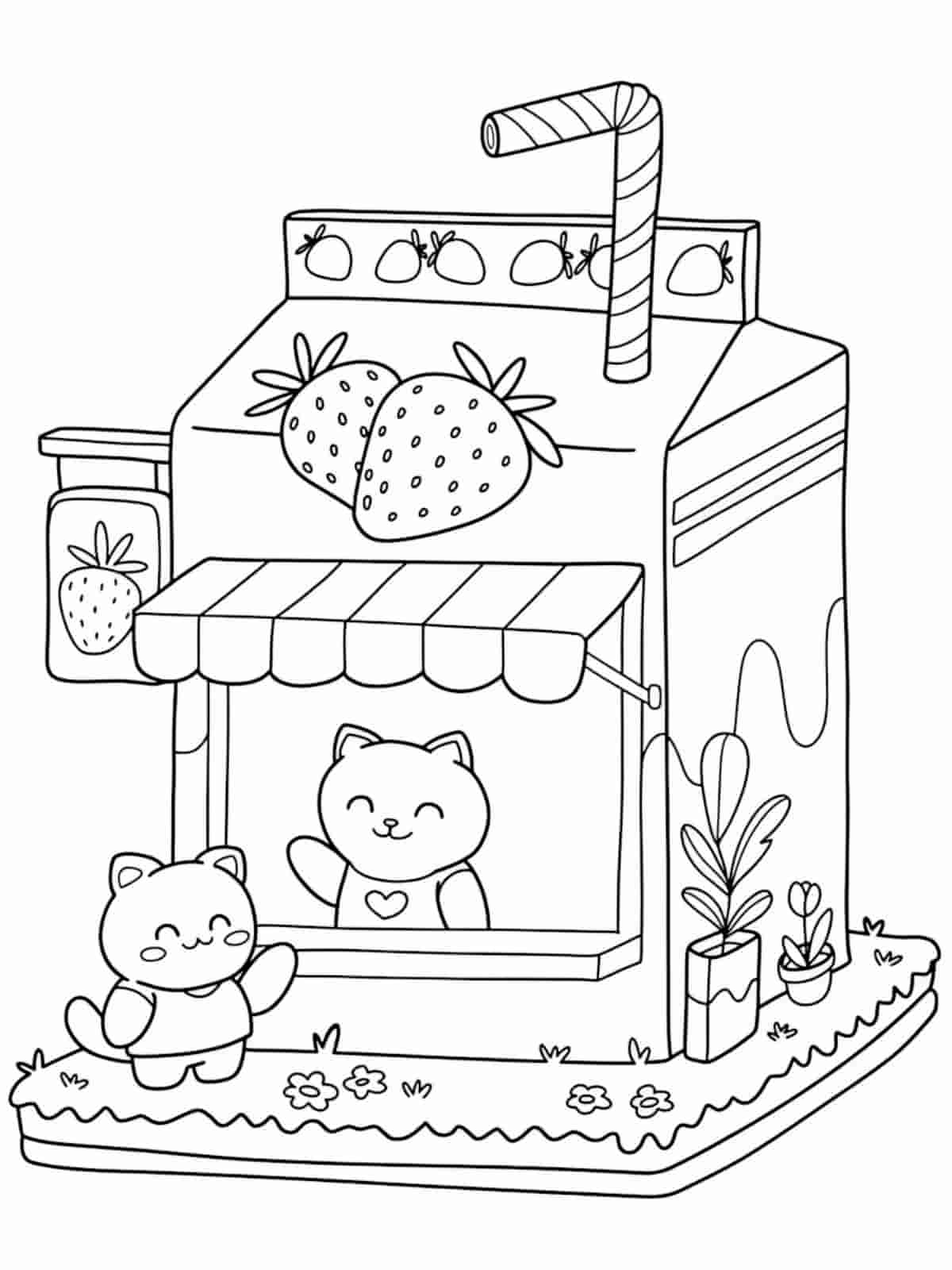 Baby Strawberry Coloring Pages For Kids