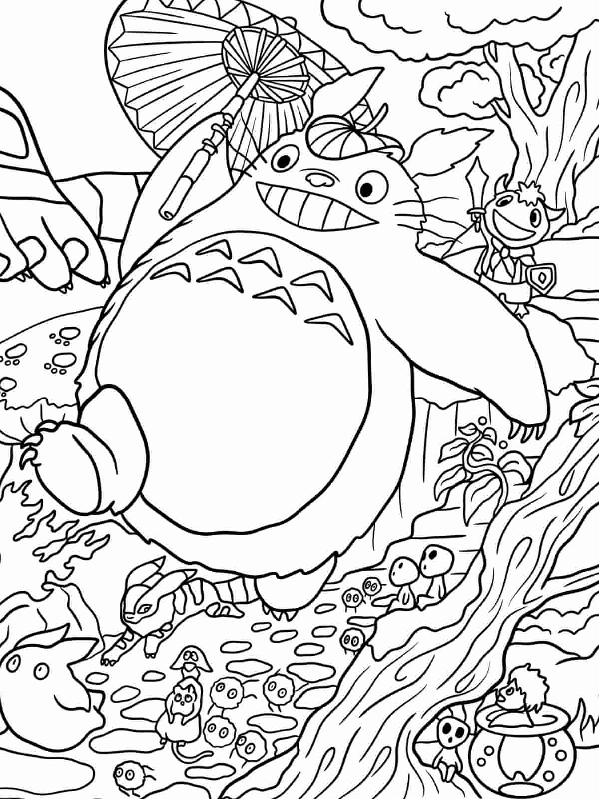 Baby Totoro Coloring Pages