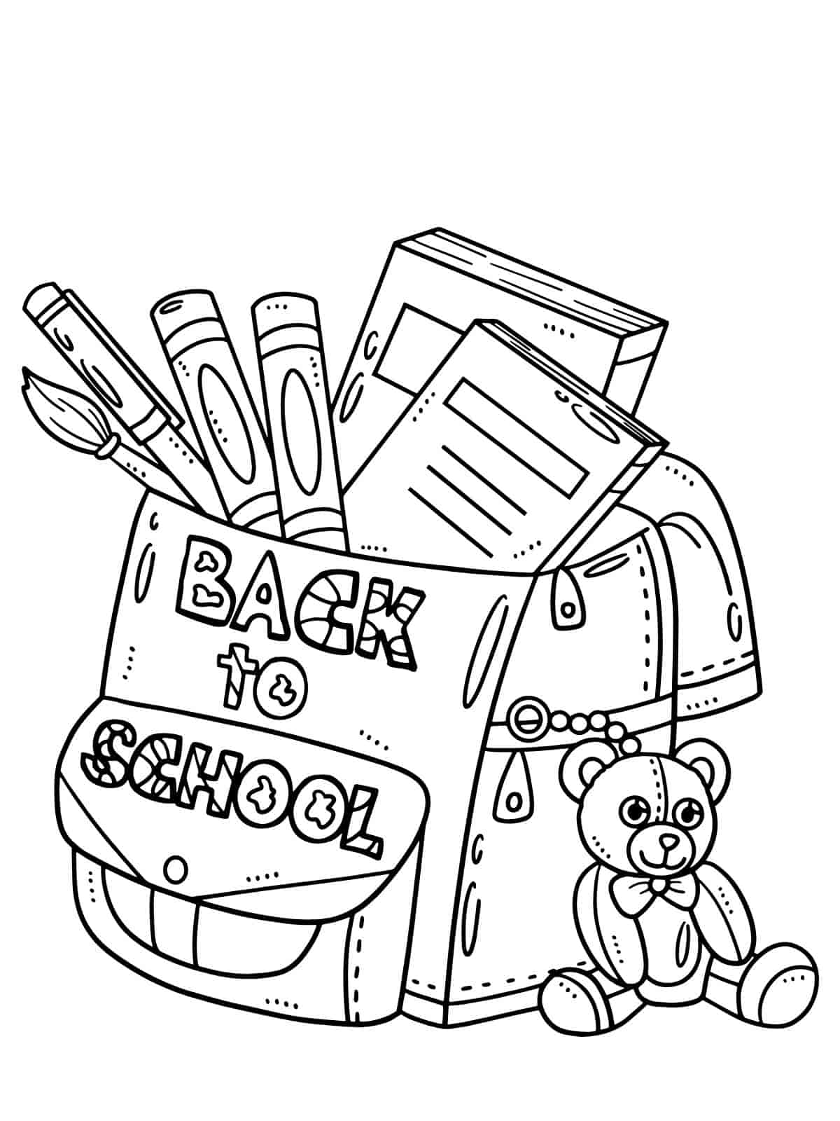 Back To School Classroom Scene Coloring Pages