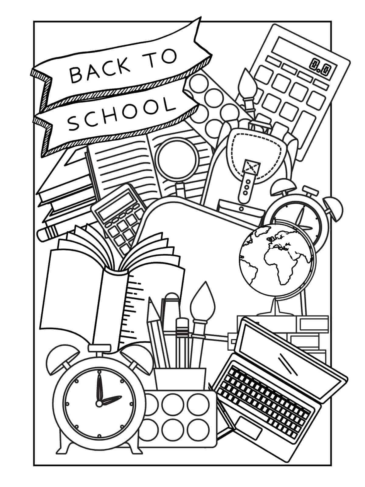 Back To School Crayons Coloring Pages