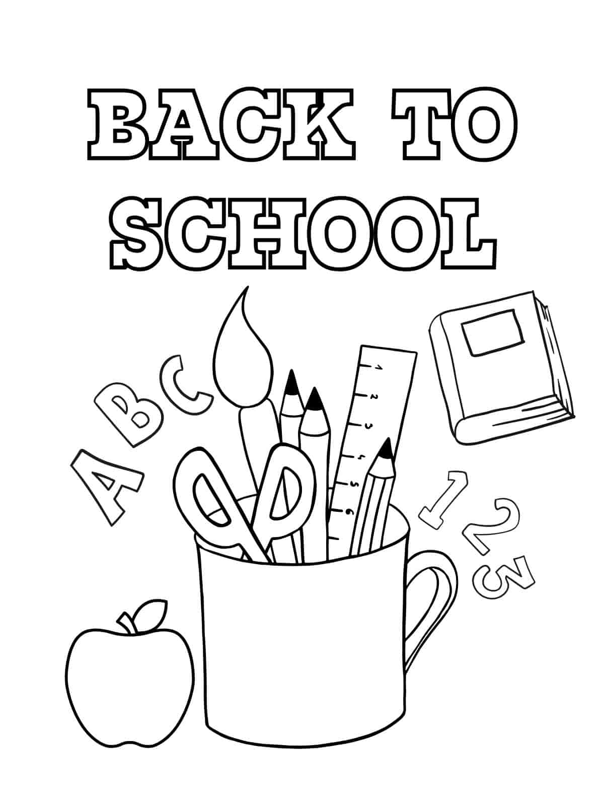 Back To School Welcome Sign Coloring Pages