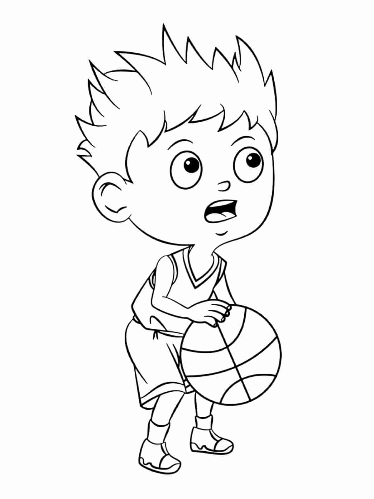 Basketball Dribble Coloring Pages