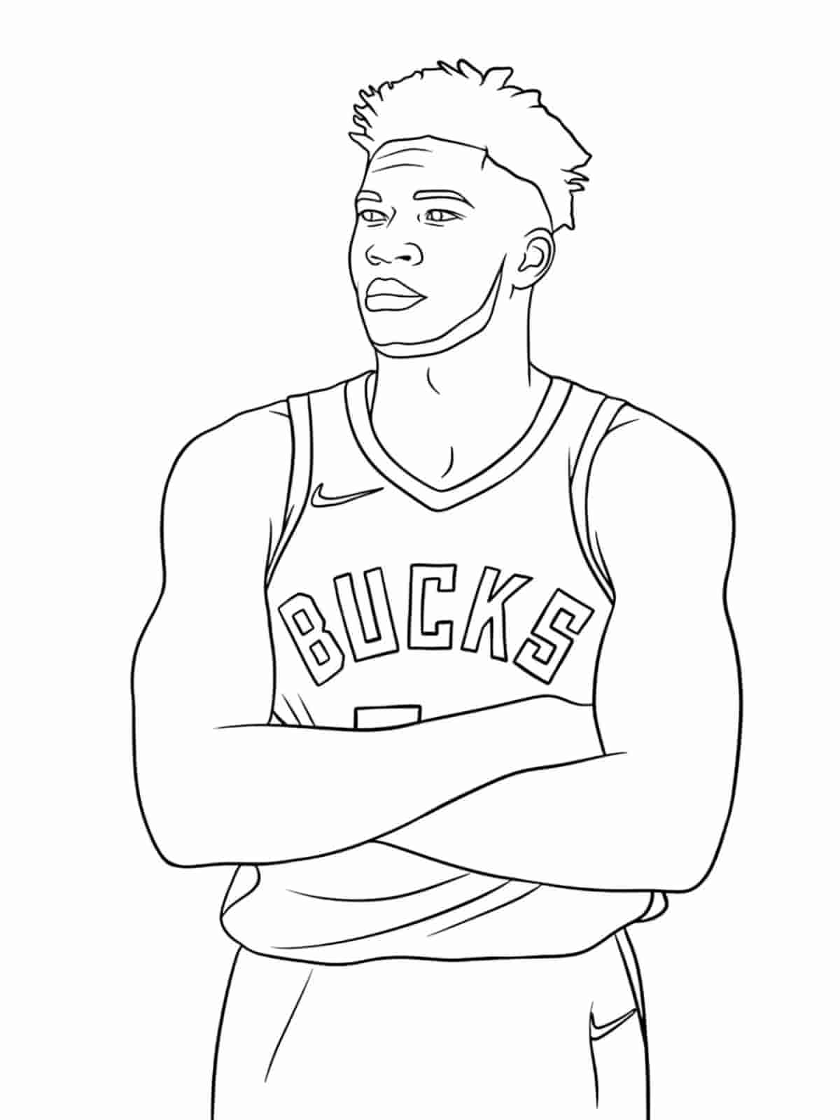 Basketball Player In Action Coloring Pages