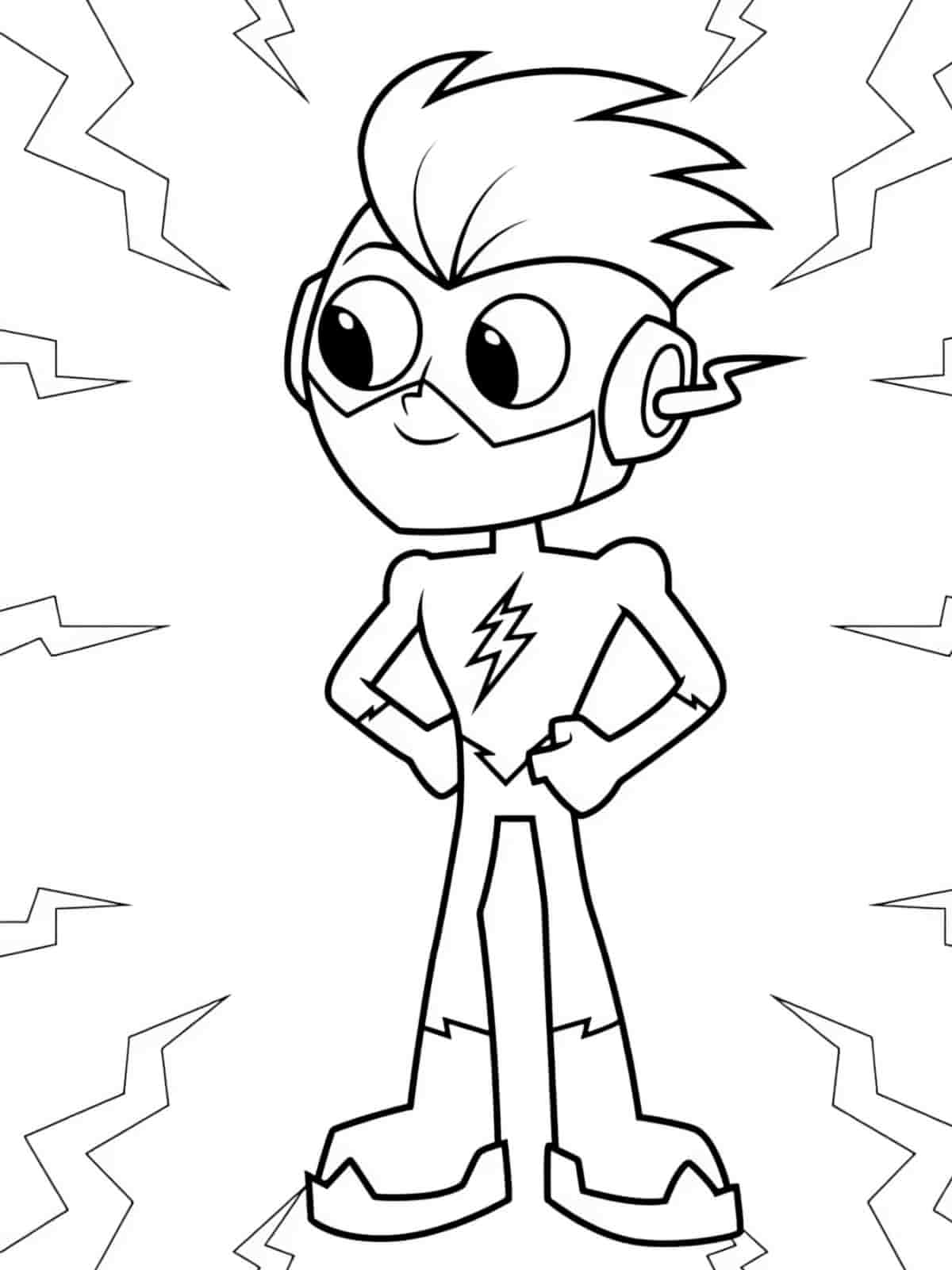 Beast Boy Teen Titans Go Coloring Page