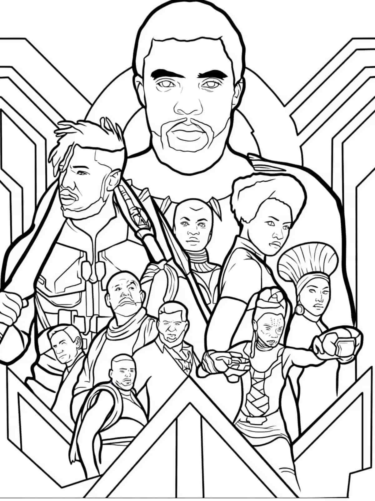 Black Panther Coloring Pages For Kids