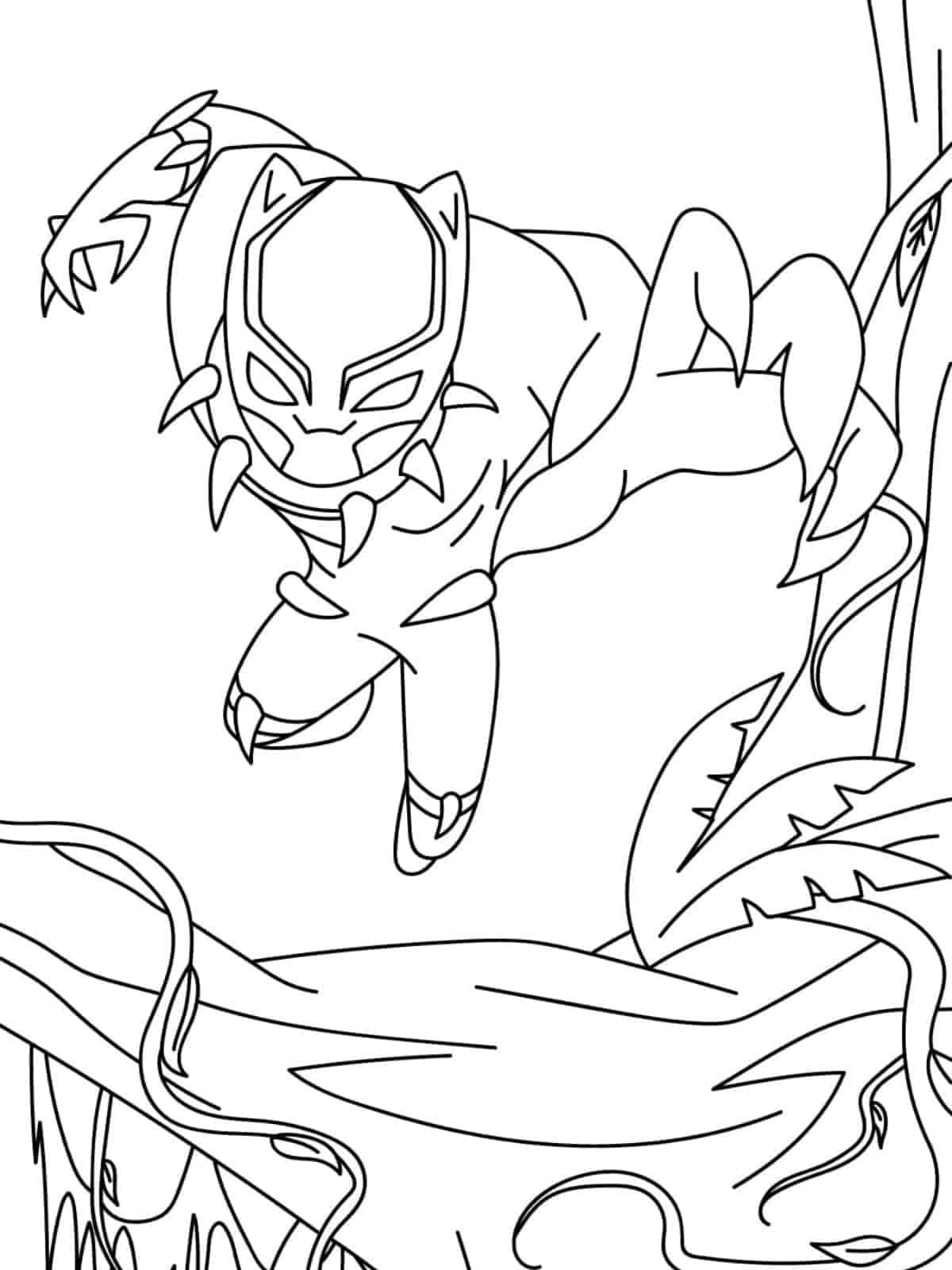 Black Panther Comic Coloring Pages