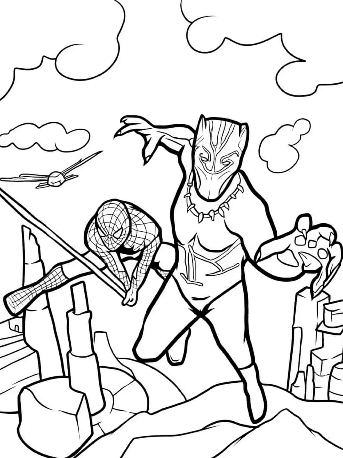 Black Panther Mask Coloring Page