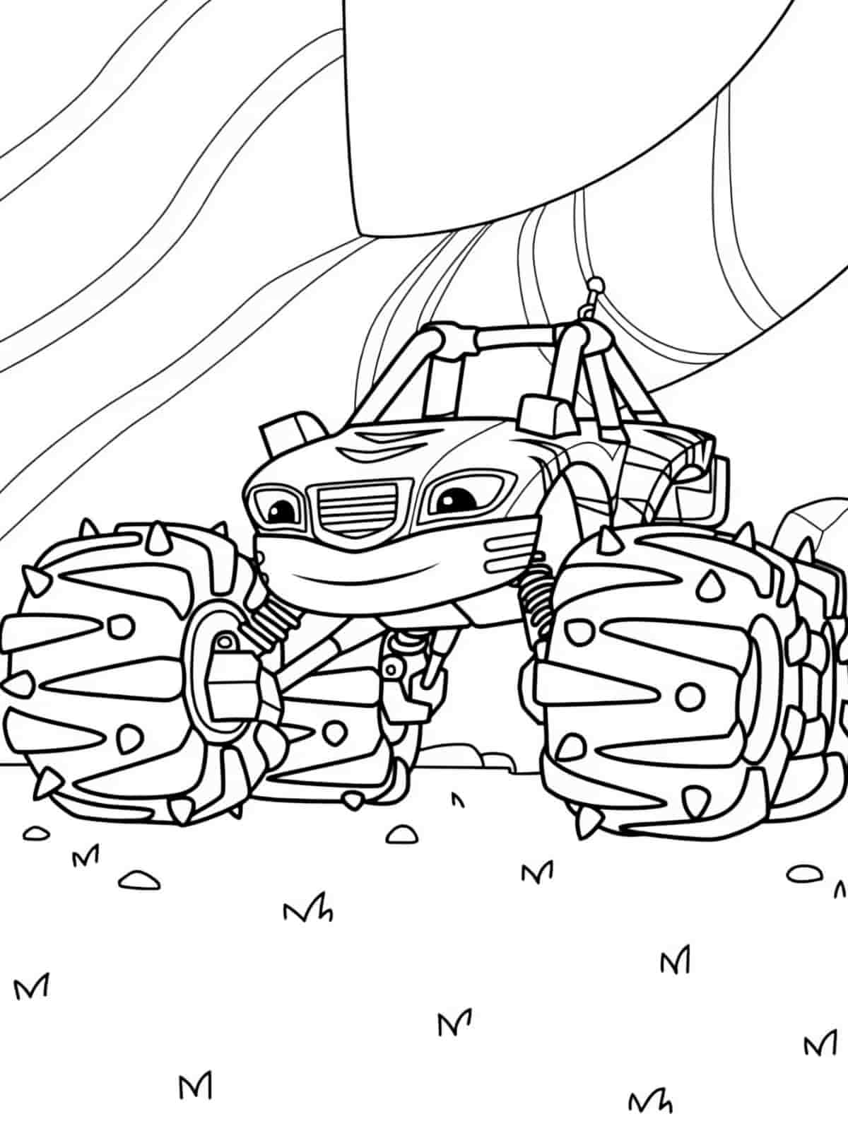 Blaze And The Monster Machines Action Scenes Coloring