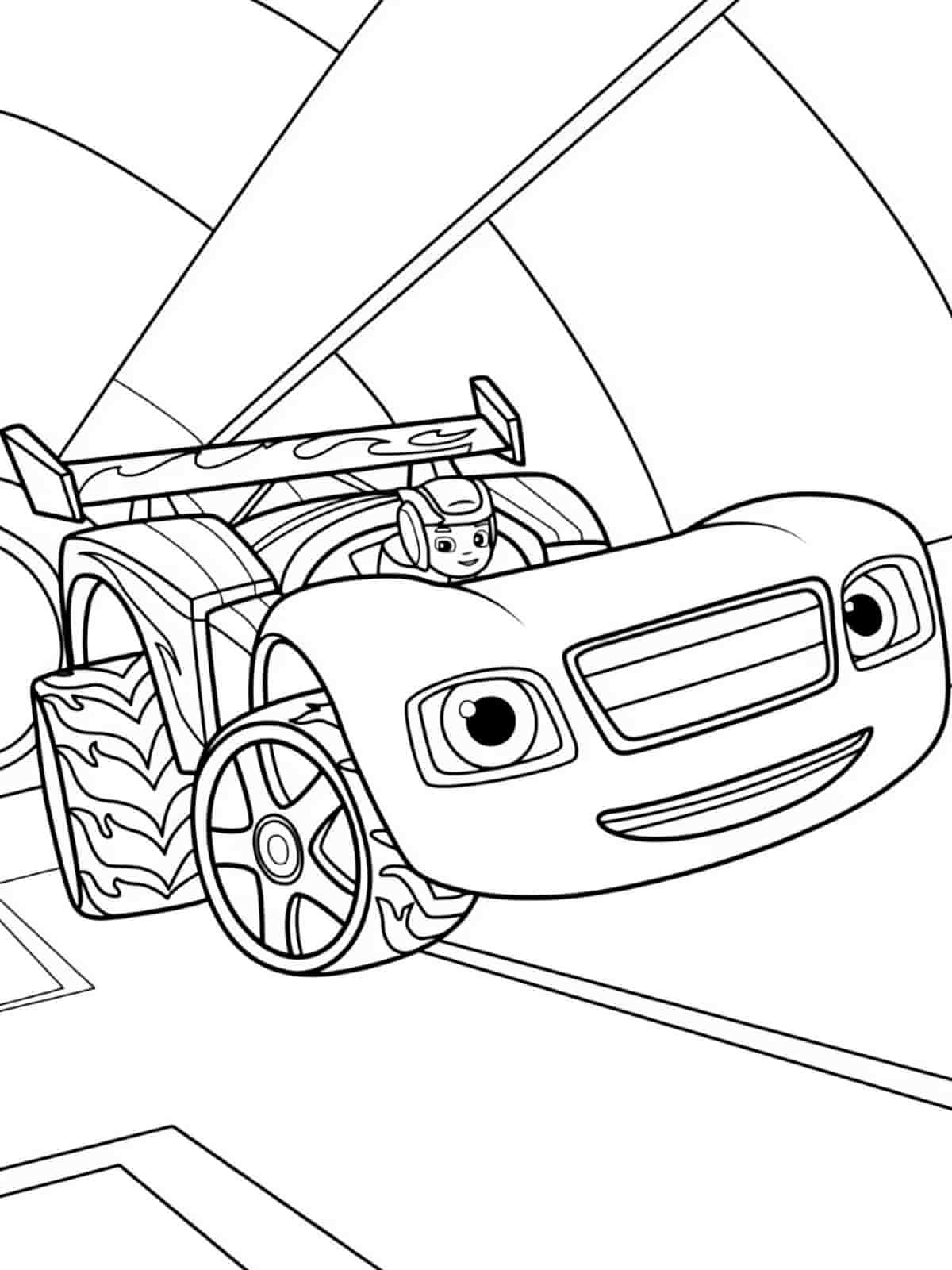 Blaze And The Monster Machines Cars Coloring Pages