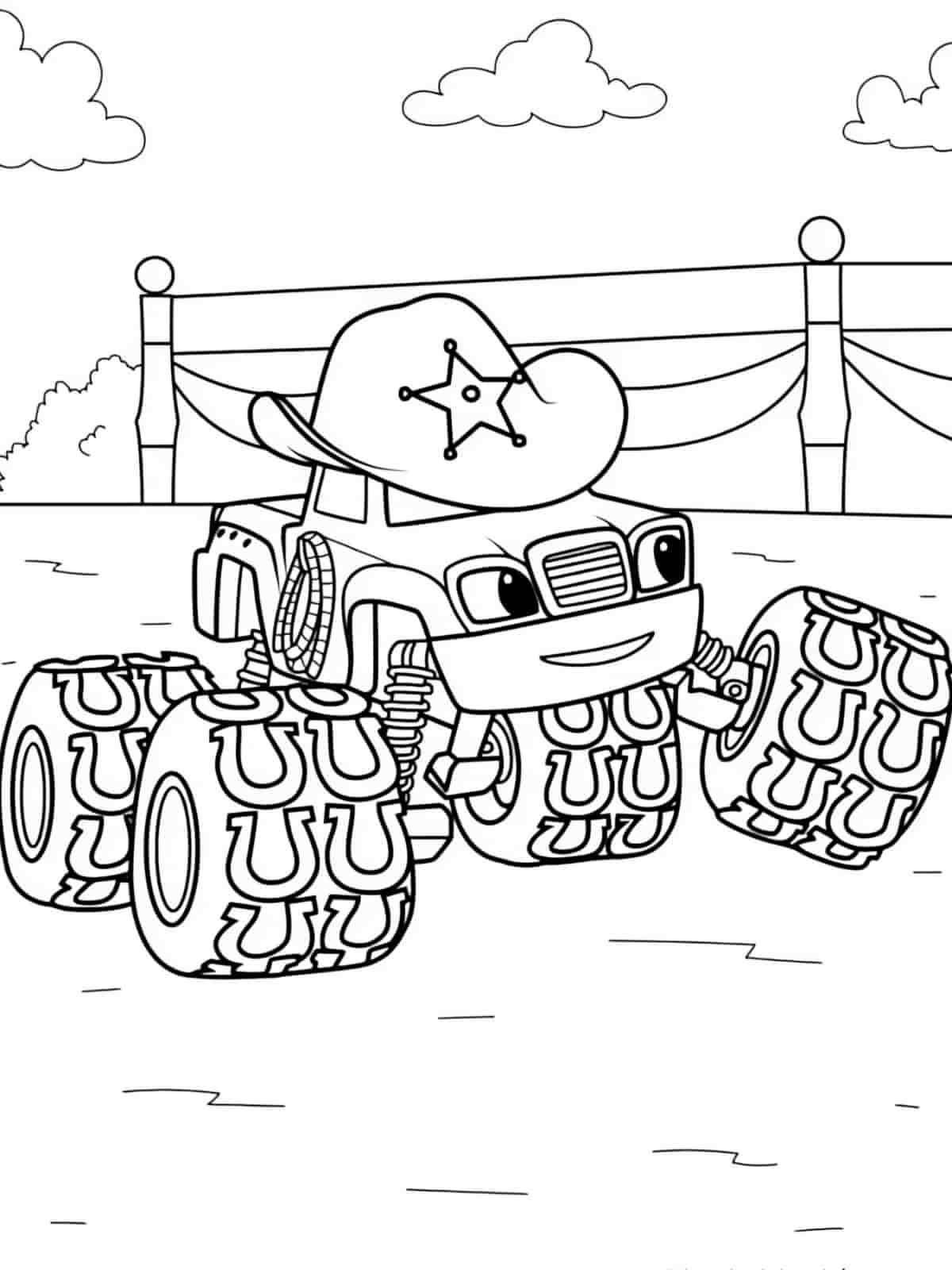 Blaze And The Monster Machines Characters Coloring Pages