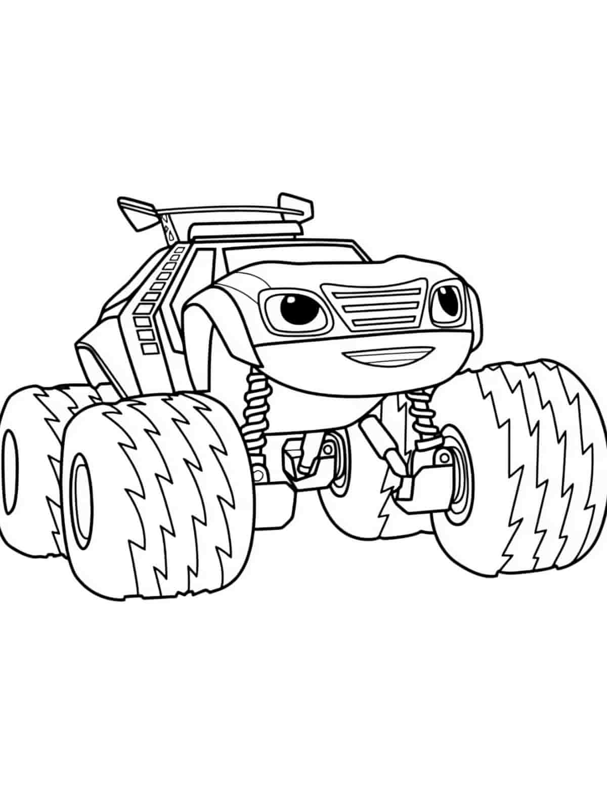 Blaze And The Monster Machines Racing Coloring Pages