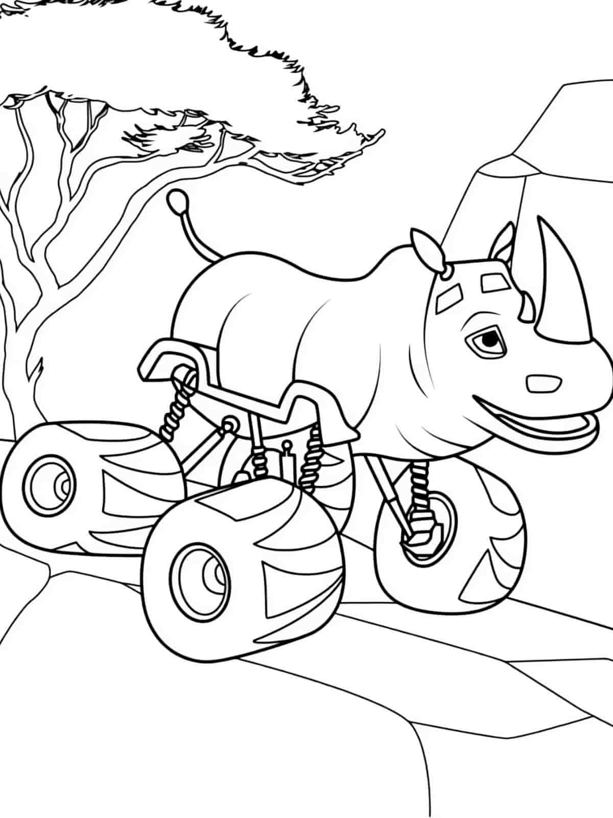 Blaze And Zeg Coloring Pages