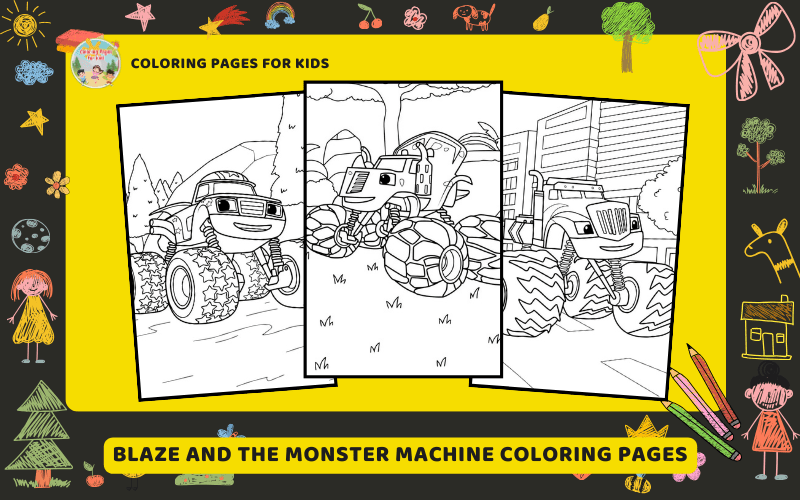 Blaze Coloring Pages Featured Image Min