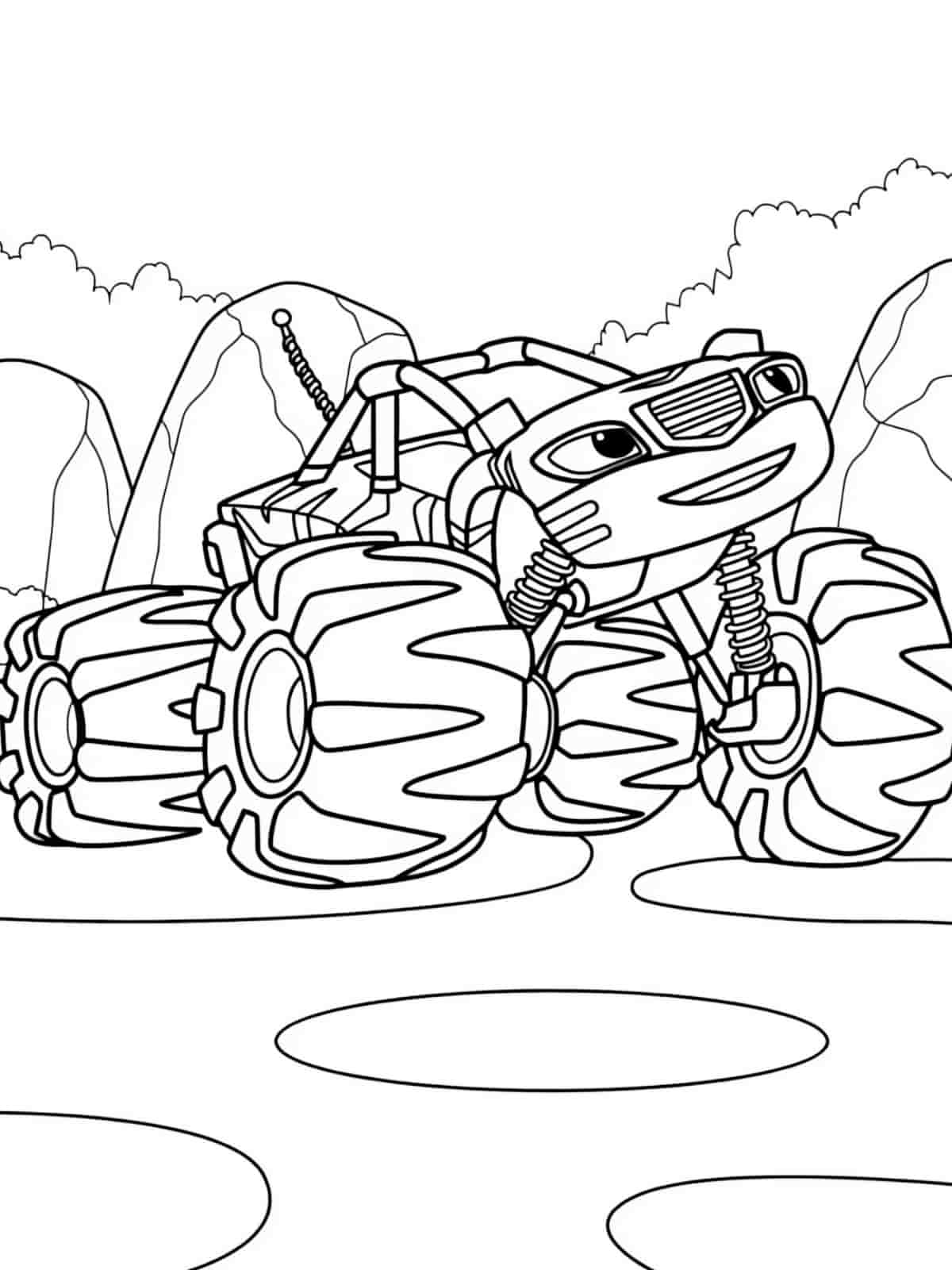 Blaze Friends Coloring Pages