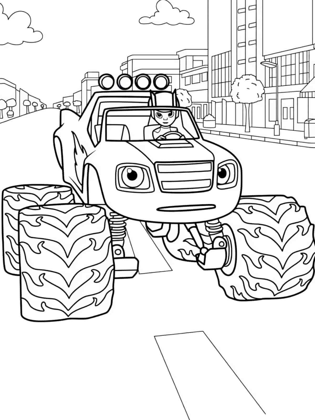 Blaze Monster Machines Vehicles Coloring Pages