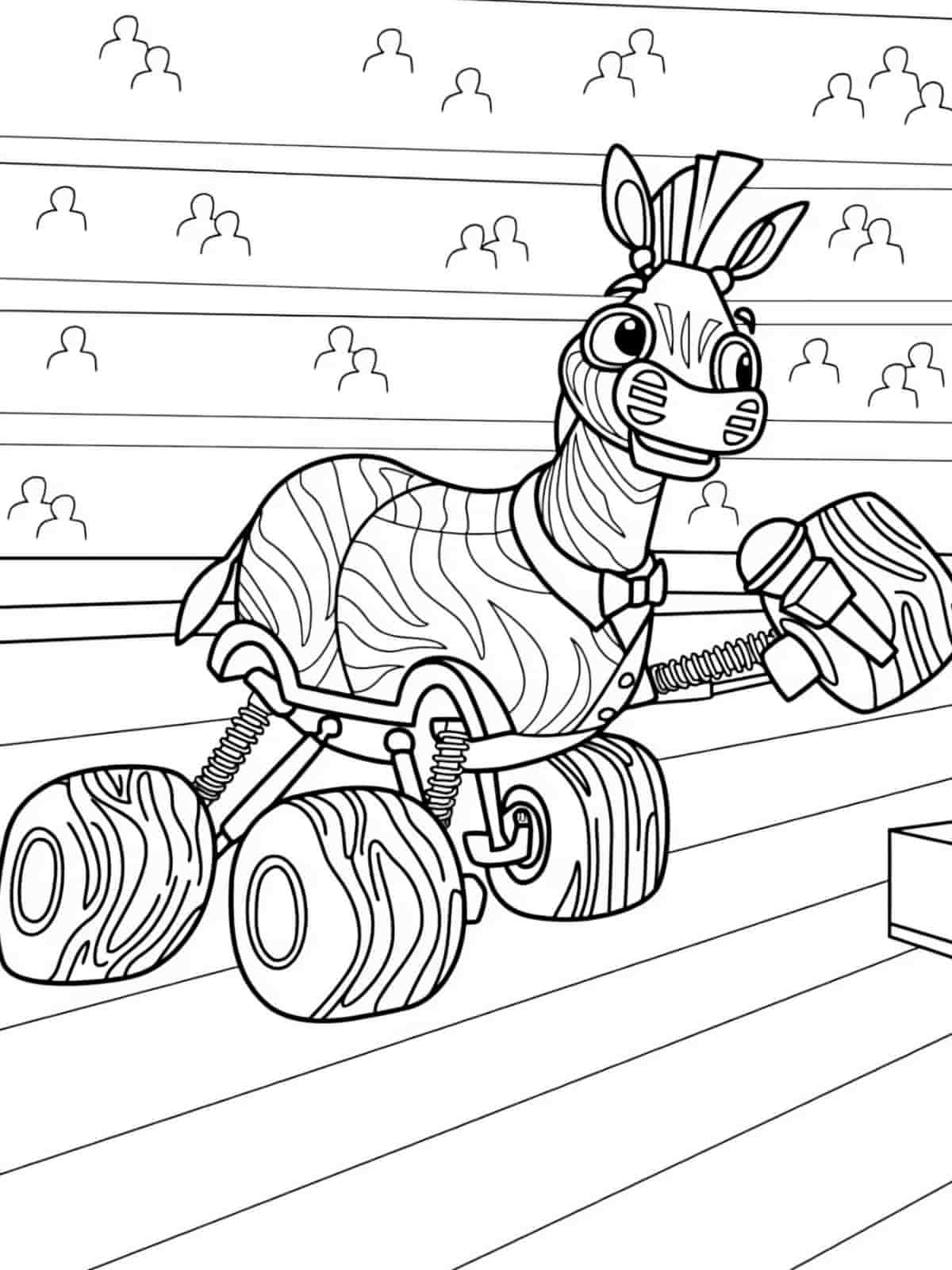 Blaze Monster Truck Race Coloring Pages