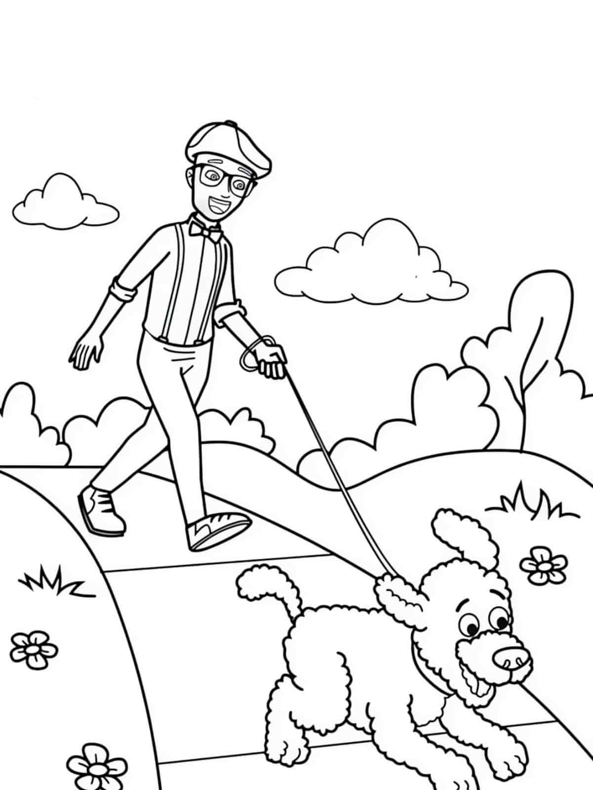 Blippi At The Farm Coloring Pages For Kids