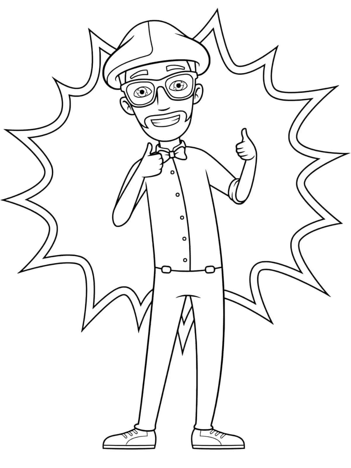 Blippi At The Farm Coloring Pages