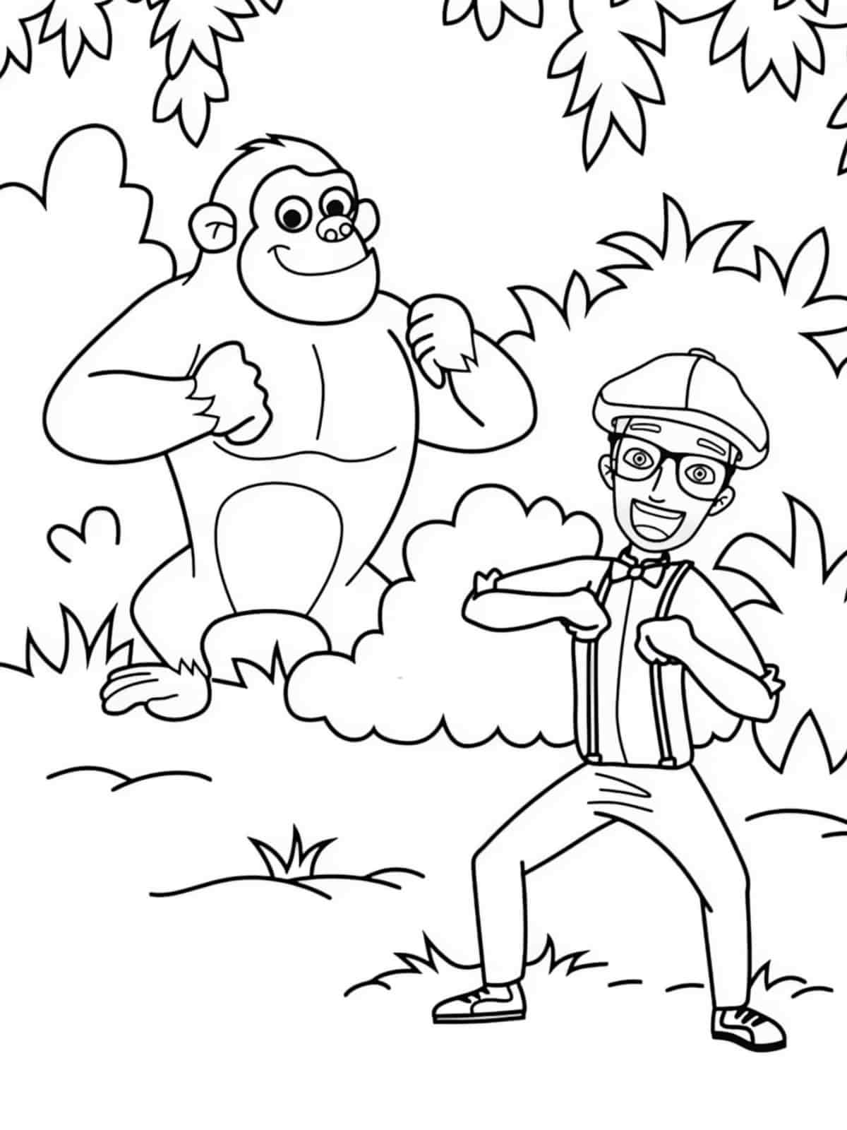 Blippi At The Zoo Coloring Pages