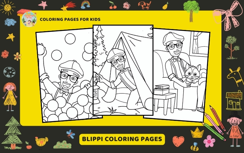 Blippi Coloring Pages Featured Image