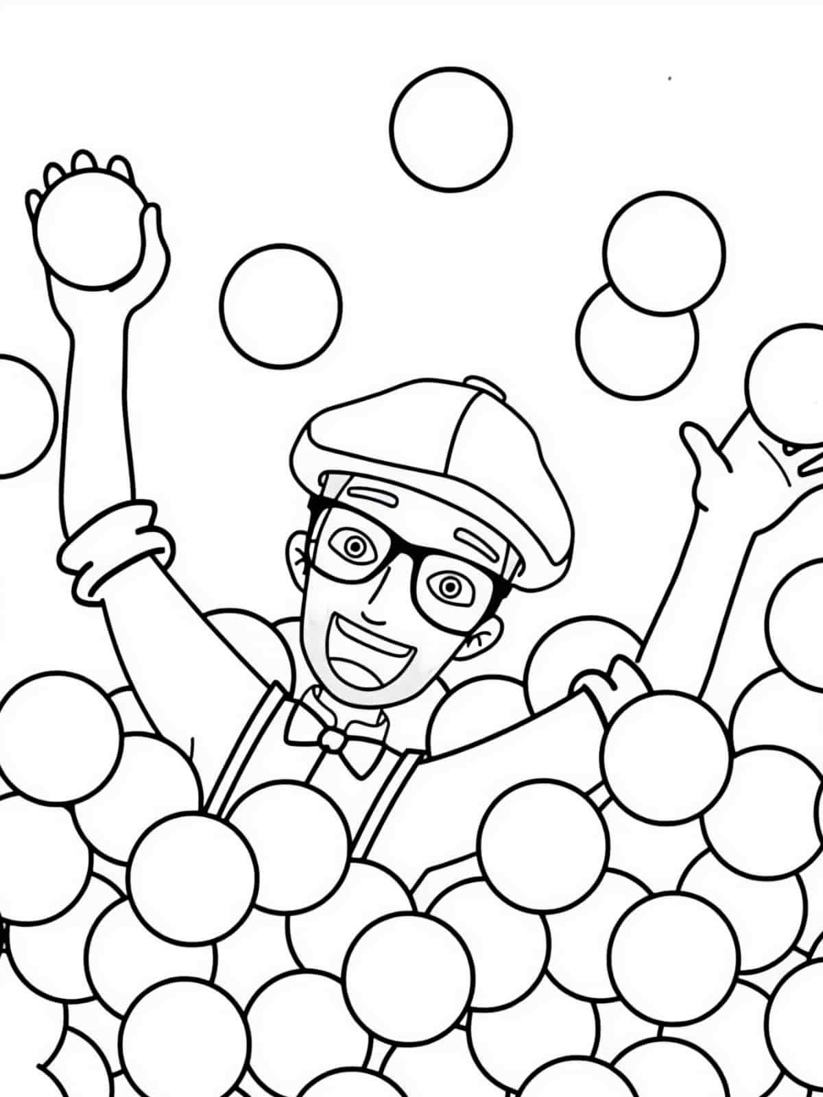 Blippi Curious And Energetic Coloring Pages