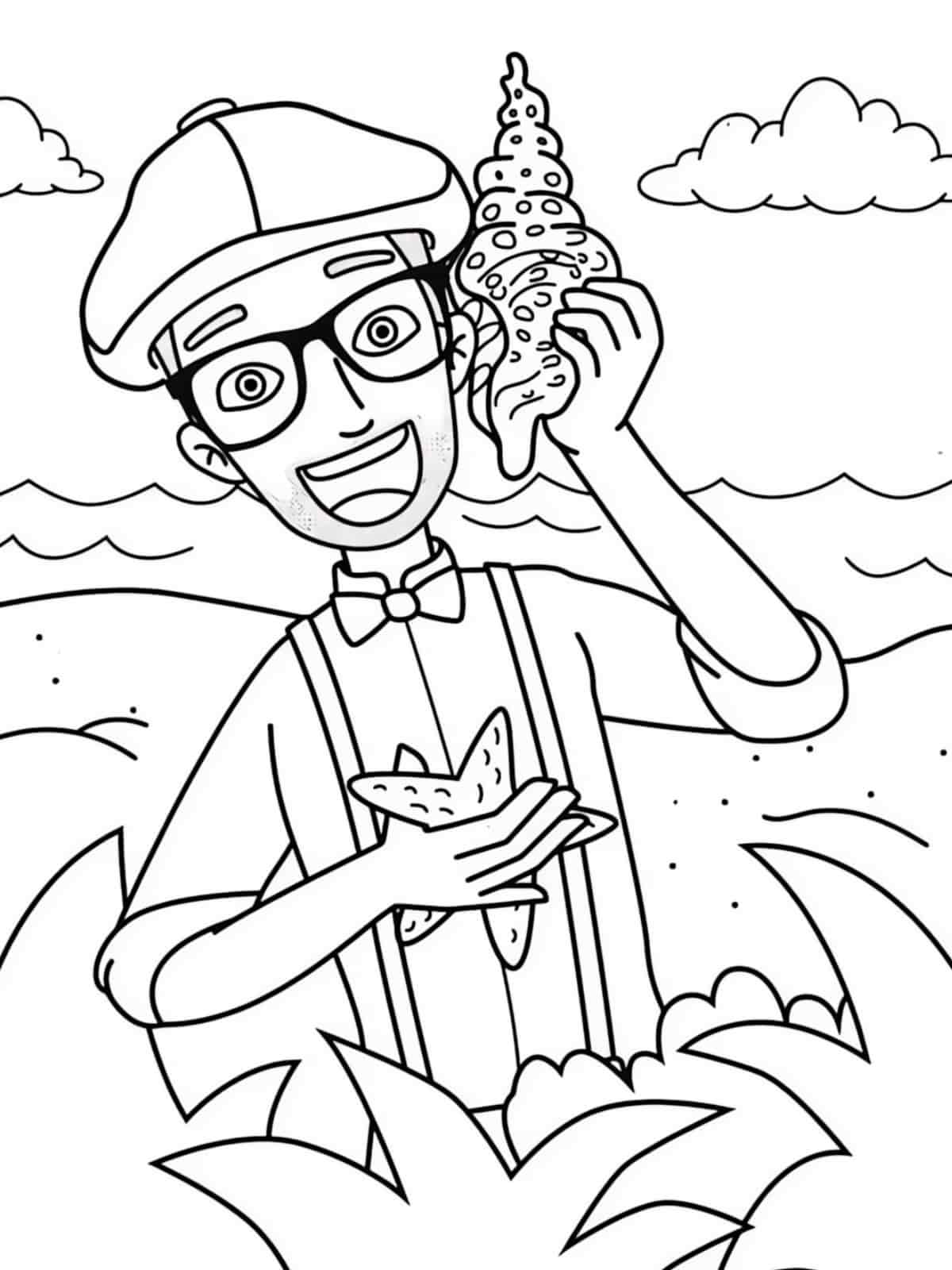 Blippi Learning Colors Coloring Pages