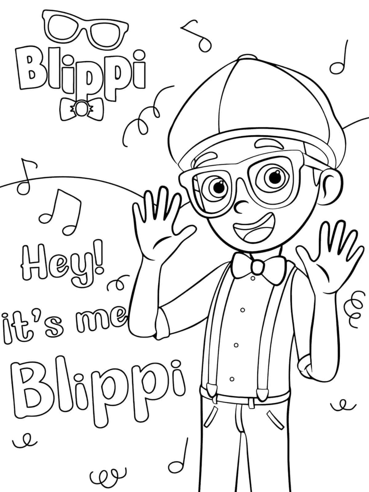 Blippi Singing Songs Coloring Pages