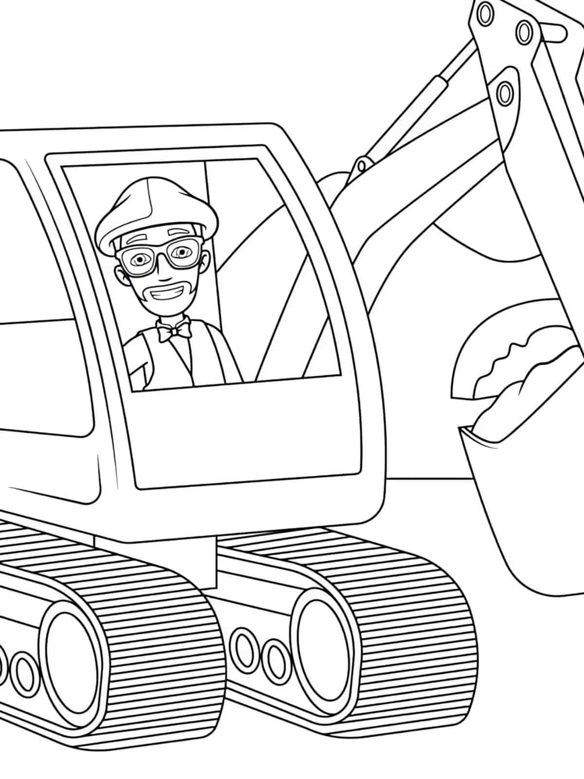 Blippi With His Friends Coloring Pages