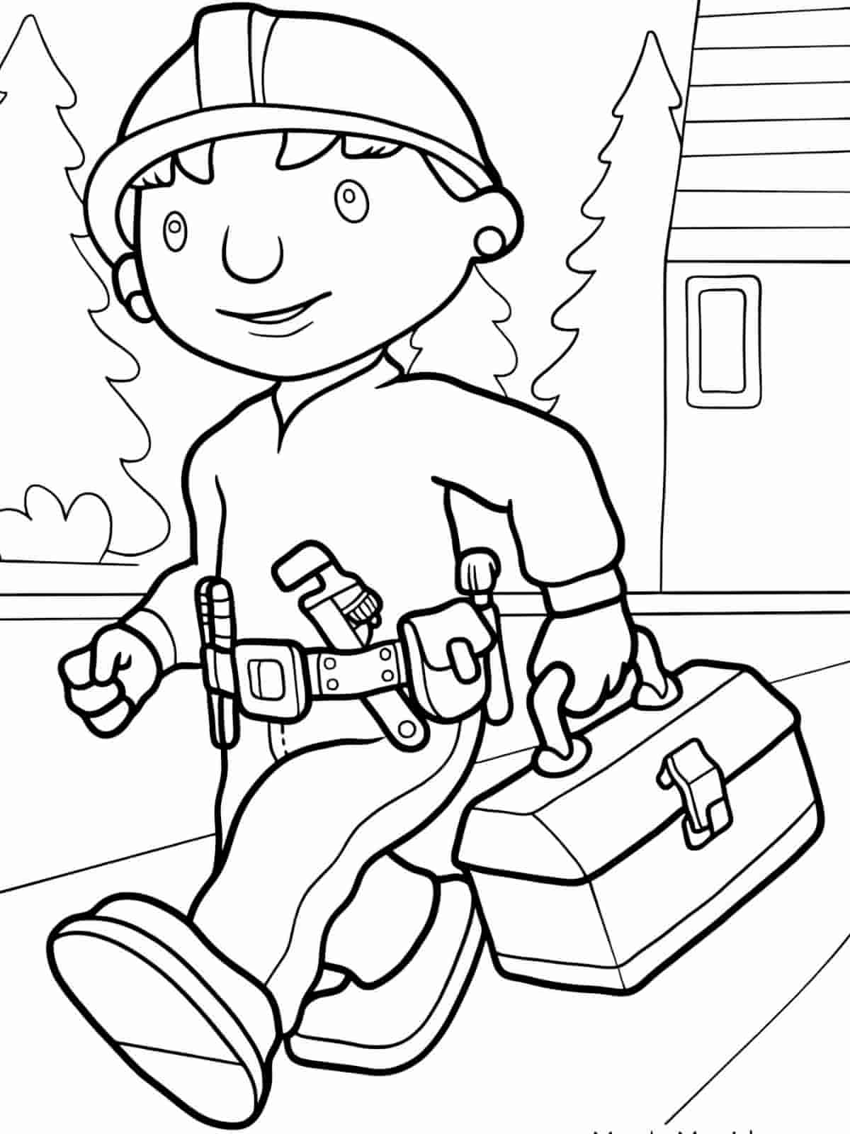 Bob The Builder Construction Coloring Pages